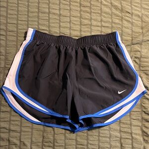 Nike Black and Blue Athletic Shorts